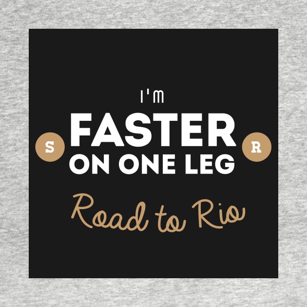 Faster on One Leg - Square by rodneycowled